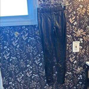 Chic Black Faux Leather Leggings